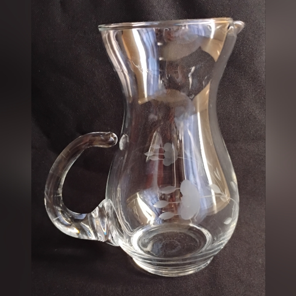Vintage Princess House Crystal Glass Pitcher Heritage 6.5" Hand blown